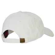 Kansas with Map Outline Embroidered Washed Cotton Twill Cap