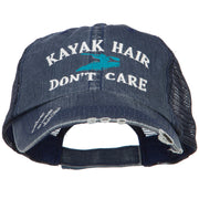 Kayak Hair Don't Care Embroidered Cotton Mesh Cap