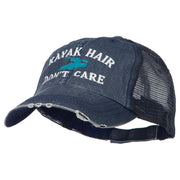 Kayak Hair Don't Care Embroidered Cotton Mesh Cap