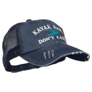 Kayak Hair Don't Care Embroidered Cotton Mesh Cap