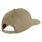 US Marine Semper Fidelis Design Embroidered Solid Cotton Twill Pro Style Cap - Khaki OSFM