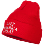 Keep America Great Three Line Letters Embroidered Long Beanie