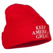 Keep America Great Three Line Letters Embroidered Long Beanie