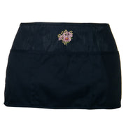 Chrysanthemum Embroidered 3 Pockets Chef's Apron - Navy OSFM