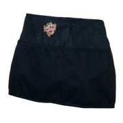 Chrysanthemum Embroidered 3 Pockets Chef's Apron - Navy OSFM