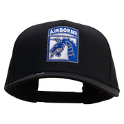 Licensed 18th Airborne Corps Embroidered Solid Cotton Twill Pro Style Cap - Black OSFM