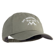 Mt Whitney Embroidered Low Profile Normal Dyed Cotton Cap - Olive OSFM