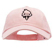 Angry Ice Cream Embroidered Low Profile Dyed Cotton Twill Cap