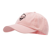 Angry Ice Cream Embroidered Low Profile Dyed Cotton Twill Cap