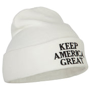 Keep America Great Three Line Letters Embroidered Long Beanie