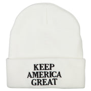 Keep America Great Three Line Letters Embroidered Long Beanie