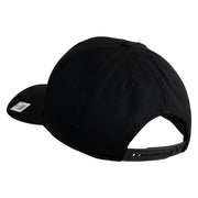 US Marines Veteran Flag Design Embroidered Solid Cotton Twill Pro Style Cap - Black OSFM