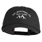 Mt Whitney Embroidered Low Profile Normal Dyed Cotton Cap - Black OSFM