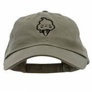 Angry Ice Cream Embroidered Low Profile Dyed Cotton Twill Cap