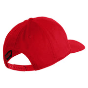US Marines Veteran Flag Design Embroidered Solid Cotton Twill Pro Style Cap - Red OSFM