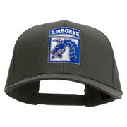 Licensed 18th Airborne Corps Embroidered Solid Cotton Twill Pro Style Cap - Charcoal OSFM