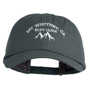 Mt Whitney Embroidered Low Profile Normal Dyed Cotton Cap - Smoky Blue OSFM