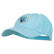 Peacock Bird Patched Low Profile Cotton Cap