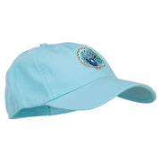 Peacock Bird Patched Low Profile Cotton Cap