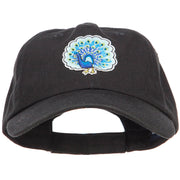 Peacock Bird Patched Low Profile Cotton Cap