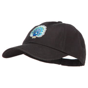 Peacock Bird Patched Low Profile Cotton Cap