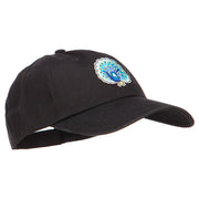 Peacock Bird Patched Low Profile Cotton Cap