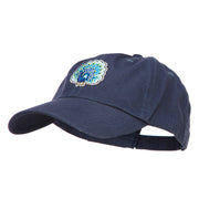 Peacock Bird Patched Low Profile Cotton Cap