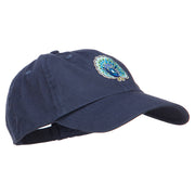 Peacock Bird Patched Low Profile Cotton Cap