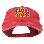 Celtic Circle Knot Embroidered Cotton Twill Cap