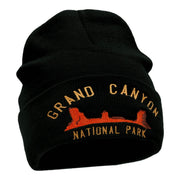 Grand Canyon Embroidered Long Knitted Beanie