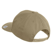 US Marines Retired Flag Design Embroidered Solid Cotton Twill Pro Style Cap - Khaki OSFM