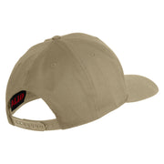 US Marines Retired Flag Design Embroidered Solid Cotton Twill Pro Style Cap - Khaki OSFM