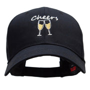 Sparkly Cheers Embroidered Solid Cotton Twill Low Profile Strap Cap