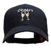 Sparkly Cheers Embroidered Solid Cotton Twill Low Profile Strap Cap