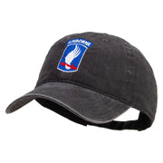Licensed 173rd Airborne Brigade Combat Team Embroidered Washed Solid Pigment Dyed Cotton Twill Brass Buckle Cap - Black OSFM