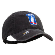 Licensed 173rd Airborne Brigade Combat Team Embroidered Washed Solid Pigment Dyed Cotton Twill Brass Buckle Cap - Black OSFM