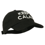 Keep Calm Embroidered Low Profile Washed Cap