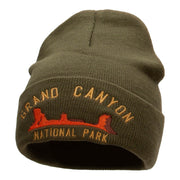 Grand Canyon Embroidered Long Knitted Beanie