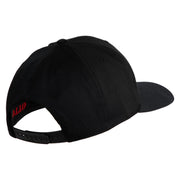 US Marines Retired Flag Design Embroidered Solid Cotton Twill Pro Style Cap - Black OSFM