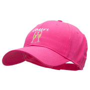 Sparkly Cheers Embroidered Solid Cotton Twill Low Profile Strap Cap