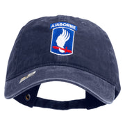 Licensed 173rd Airborne Brigade Combat Team Embroidered Washed Solid Pigment Dyed Cotton Twill Brass Buckle Cap - Navy OSFM