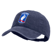 Licensed 173rd Airborne Brigade Combat Team Embroidered Washed Solid Pigment Dyed Cotton Twill Brass Buckle Cap - Navy OSFM