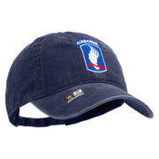 Licensed 173rd Airborne Brigade Combat Team Embroidered Washed Solid Pigment Dyed Cotton Twill Brass Buckle Cap - Navy OSFM