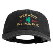 Redwoods National Park Embroidered Cotton Twill Cap - Black OSFM