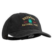 Redwoods National Park Embroidered Cotton Twill Cap - Black OSFM