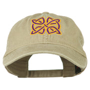 Celtic Circle Knot Embroidered Cotton Twill Cap