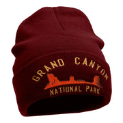 Grand Canyon Embroidered Long Knitted Beanie