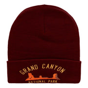 Grand Canyon Embroidered Long Knitted Beanie