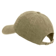 Licensed 173rd Airborne Brigade Combat Team Embroidered Washed Solid Pigment Dyed Cotton Twill Brass Buckle Cap - Khaki OSFM