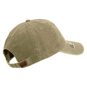 Licensed 173rd Airborne Brigade Combat Team Embroidered Washed Solid Pigment Dyed Cotton Twill Brass Buckle Cap - Khaki OSFM